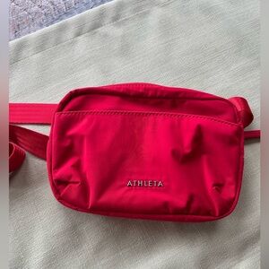 Athleta Red Cross Body Belt Bag 7.5”x5”x1.5” Like New